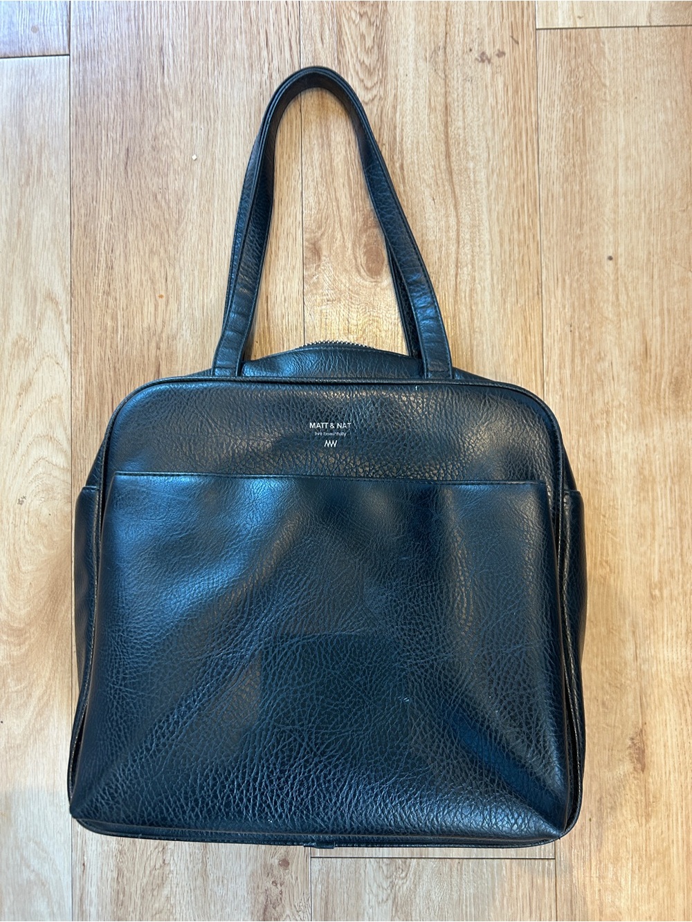 Matt & Nat Black Leather Tote Bag